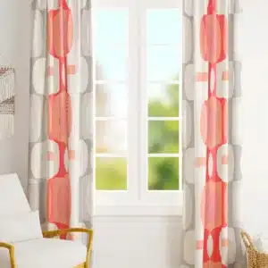Patterned Cotton Eyelet White Curtains Or Drapes for Bedroom Livingroom